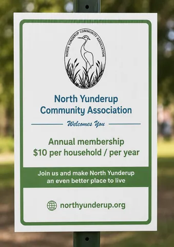 North Yunderup Community Association · Membership sign